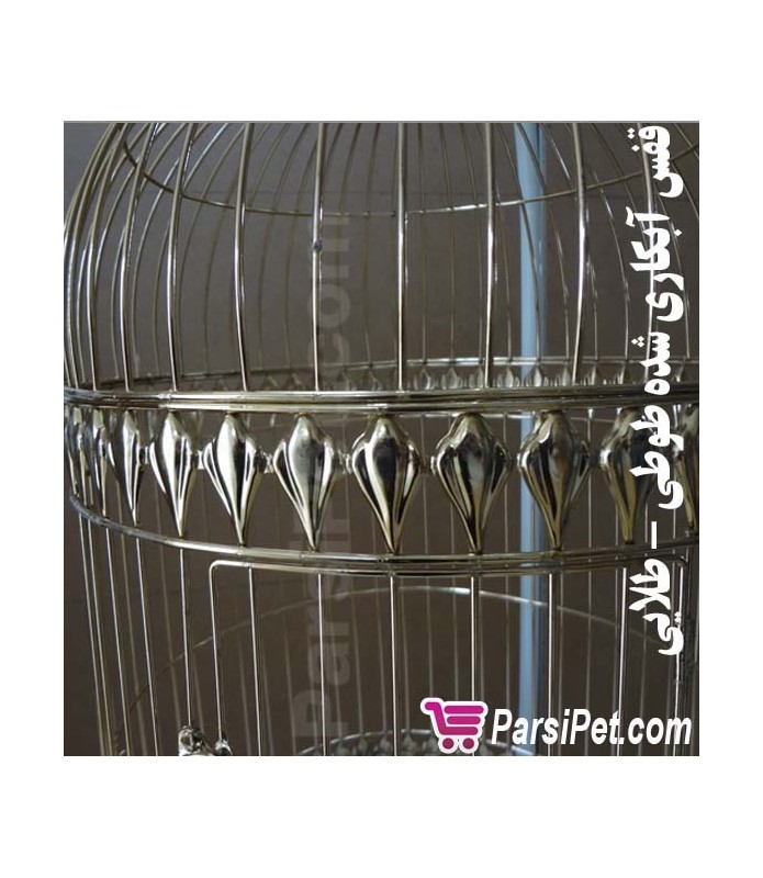 قفس آبکاری شده طلایی طوطی